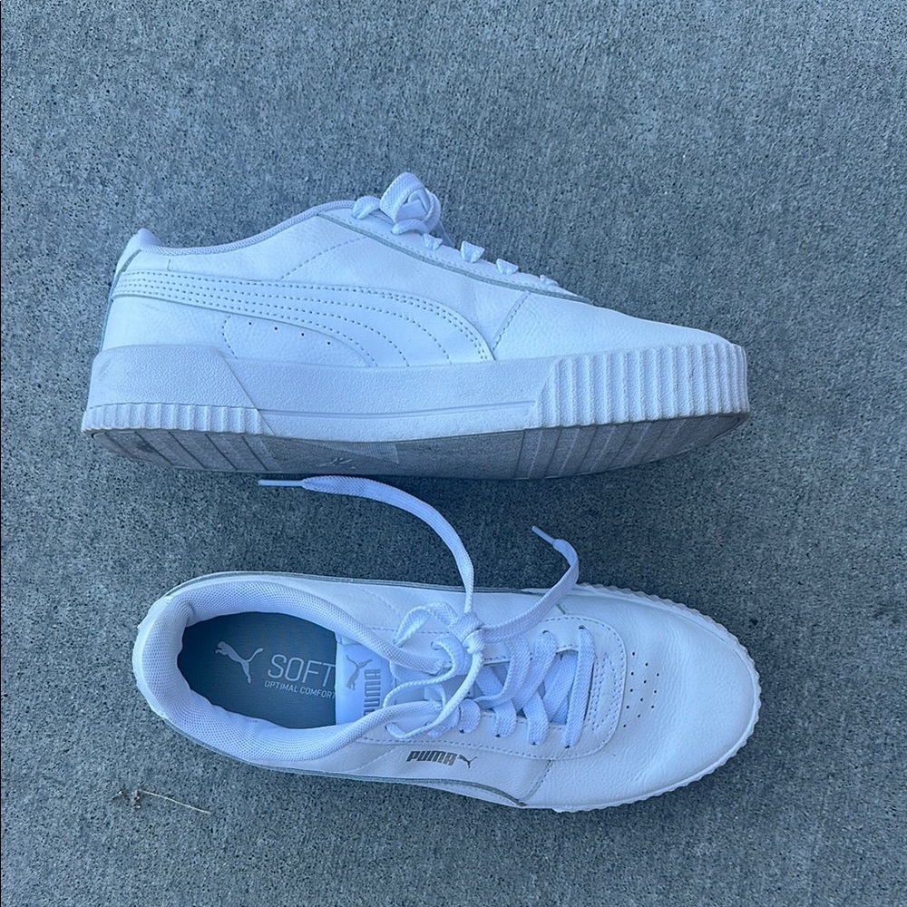 Puma White Soft Foam Sneakers- Optimal Comfort